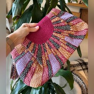 ZARA - Colorful Woven Clutch, NWT